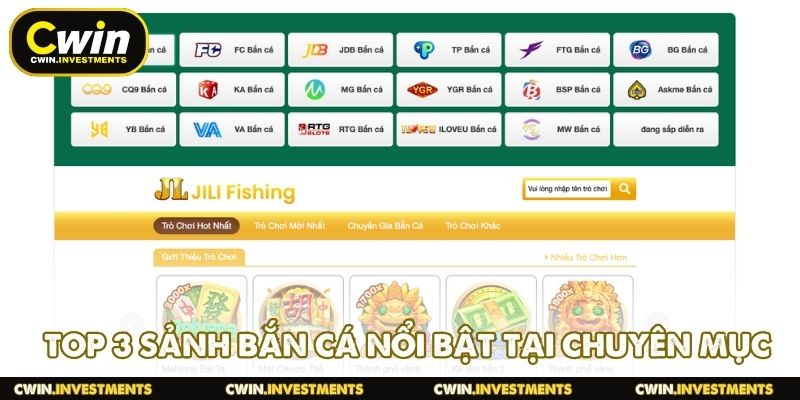 Top 3 sảnh bắn cá nổi bật tại chuyên mục